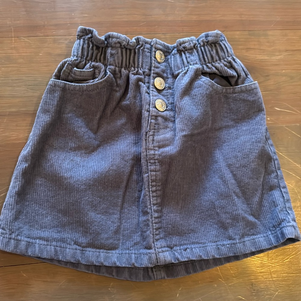 Zara Blue Corduroy Skirt 7
